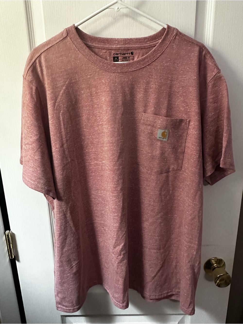 Carhartt Men's Heathered Rose Short Sleeve Pocket Tee